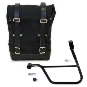Bolsa lateral de lona + marco triumph t100 sx (2017 hasta ahora)