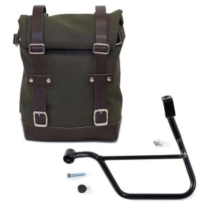 Bolsa lateral de lona + marco triumph t100 sx (2017 hasta ahora)