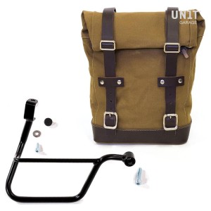 Bolsa lateral de lona + marco triumph t100 dx (2017 hasta ahora)