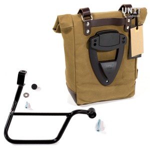 Bolsa lateral de lona + marco triumph t100 dx (2017 hasta ahora)