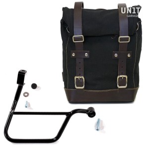 Bolsa lateral de lona + marco triumph t100 dx (2017 hasta ahora)