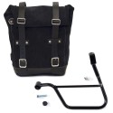 Bolsa lateral en piel dividida + marco triumph t100 sx (2017 hasta ahora)