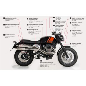 Banda del tanque negro moto guzzi