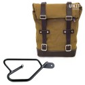 Bolsa lateral de lona + marco guzzi v9 bobber dx