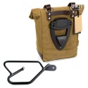 Bolsa lateral de lona + marco guzzi v9 bobber dx