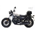 Alforja lateral lona + subchasis izquierdo guzzi v9 bobber