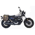 Bolsa lateral en piel dividida + guzzi v9 bobber dx