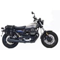 Bolsa lateral en piel dividida + guzzi v9 bobber dx