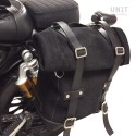 Bolsa lateral en piel dividida + guzzi v9 bobber sx