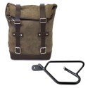 Bolsa lateral en piel dividida + guzzi v9 bobber sx