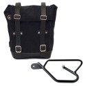 Bolsa lateral en piel dividida + guzzi v9 bobber sx