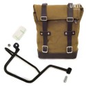 Bolsa lateral de lona + marco guzzi v7 dx