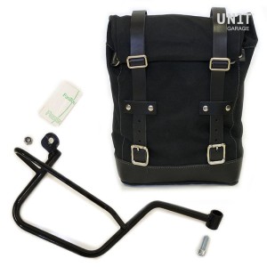 Bolsa lateral de lona + marco guzzi v7 dx