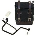 Bolsa lateral de lona + marco guzzi v7 dx
