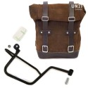 Bolsa lateral en piel dividida + marco guzzi v7 dx
