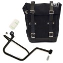 Bolsa lateral en piel dividida + marco guzzi v7 dx