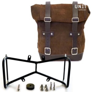 Bolsa lateral en piel dividida + marco simétrico doble ninet