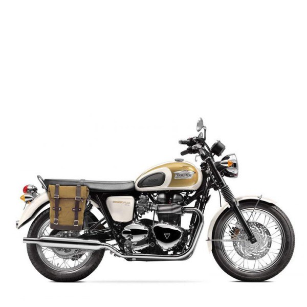 Bolsa lateral de lona 10l-14l + marco triumph t100 bonneville dx (2001-2016)