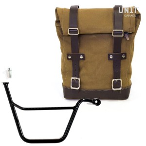 Bolsa lateral de lona 10l-14l + marco triumph t100 bonneville dx (2001-2016)