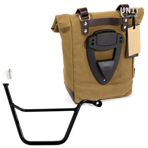 Bolsa lateral de lona 10l-14l + marco triumph t100 bonneville dx (2001-2016)