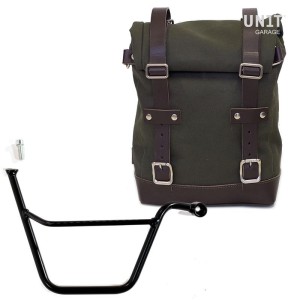 Bolsa lateral de lona 10l-14l + marco triumph t100 bonneville dx (2001-2016)