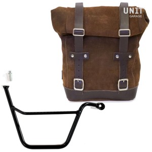 Bolsa lateral en piel dividida 10l-14l + triumph t100 bonneville dx (2001-2016)