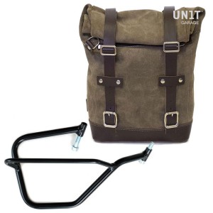 Bolsa lateral en piel dividida + marco yamaha dx