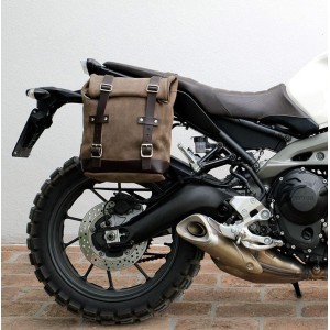 Bolsa lateral en piel dividida + marco yamaha dx