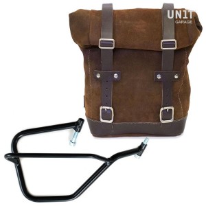 Bolsa lateral en piel dividida + marco yamaha dx