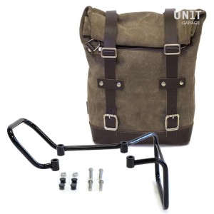 Bolsa lateral en piel dividida + marco husqvarna 401 (2017-2019)