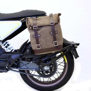 Bolsa lateral en piel dividida + marco husqvarna 401 (2017-2019)