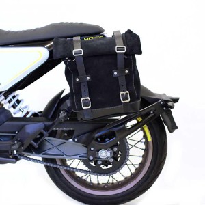 Bolsa lateral en piel dividida + marco husqvarna 401 (2017-2019)