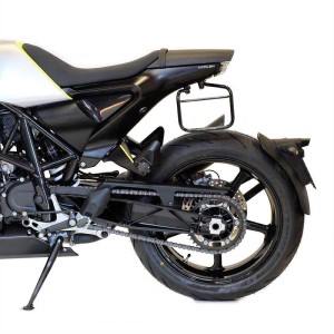 Bolsa lateral en piel dividida + marco husqvarna vitpilen 701