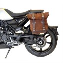 Bolsa lateral en piel dividida + marco husqvarna vitpilen 701