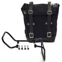 Bolsa lateral en piel dividida + marco husqvarna vitpilen 701