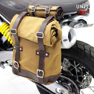 Bolso lateral de lona + marco izquierda ducati scrambler 1100