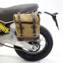 Bolso lateral de lona + marco izquierda ducati scrambler 1100