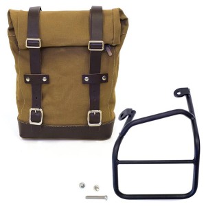Bolso lateral de lona + marco izquierda ducati scrambler 1100