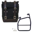 Bolso lateral de lona + marco izquierda ducati scrambler 1100