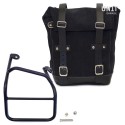 Bolsa lateral en piel dividida + marco derecho ducati scrambler 1100
