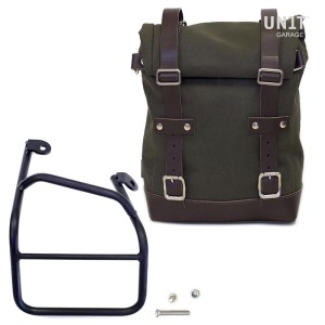 Bolso lateral de lona + ducati scrambler 1100 macro derecho