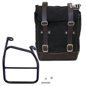 Bolso lateral de lona + ducati scrambler 1100 macro derecho
