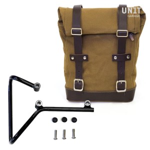Bolsa lateral de lona + marco husqvarna svartpilen 701