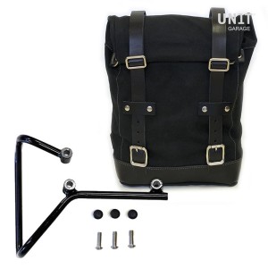 Bolsa lateral de lona + marco husqvarna svartpilen 701