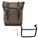 Bolsa lateral en piel dividida +marco izquierdo triumph scrambler 1200 xc_xe sx (2019 hasta ahora)