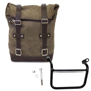 Bolsa lateral en piel dividida +marco izquierdo triumph scrambler 1200 xc_xe sx (2019 hasta ahora)