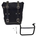 Bolsa lateral en piel dividida +marco izquierdo triumph scrambler 1200 xc_xe sx (2019 hasta ahora)