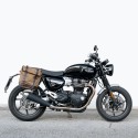 Bolsa lateral de lona + dx frame triumph speed twin 1200 (2019 hasta ahora)