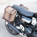 Bolso lateral dividido de cuero + dx marco triumph speed twin 1200 (2019 hasta ahora)