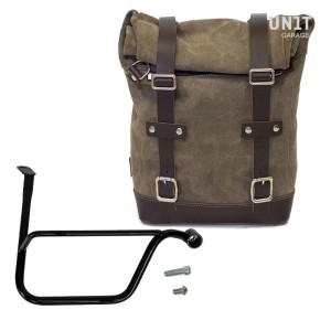 Bolso lateral dividido de cuero + dx marco triumph speed twin 1200 (2019 hasta ahora)